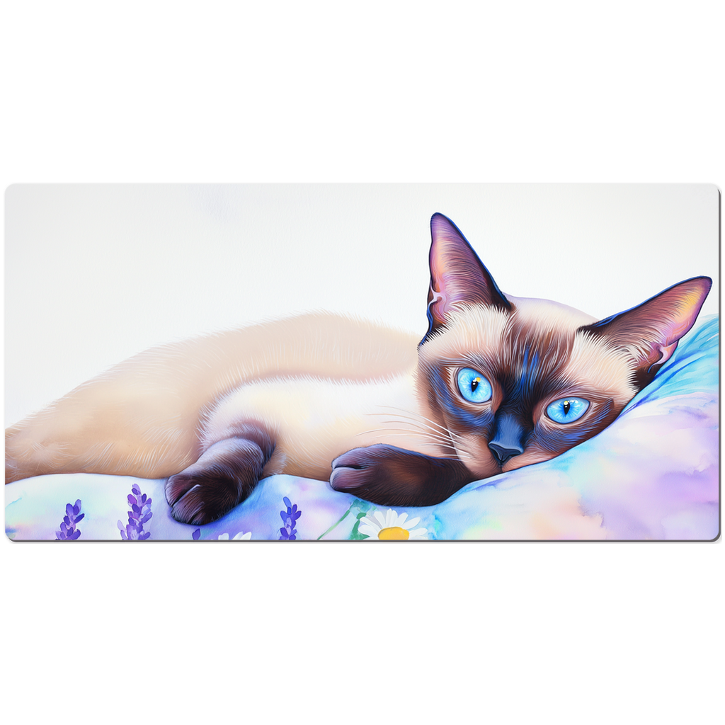 Desk Mats - Blue Eyed Siamese